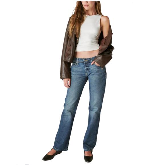 Lucky Brand Jeans Womens Size 8/29R Easy Rider Boot Distressed Medium Wash - Picture 4 of 16